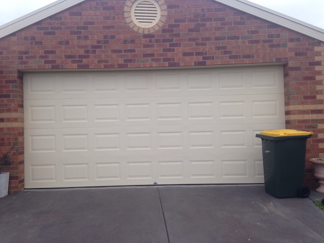 USED DAMAGED- Centurion Double Sectional Door Mediterranean Style Smooth Cream CLEARANCE