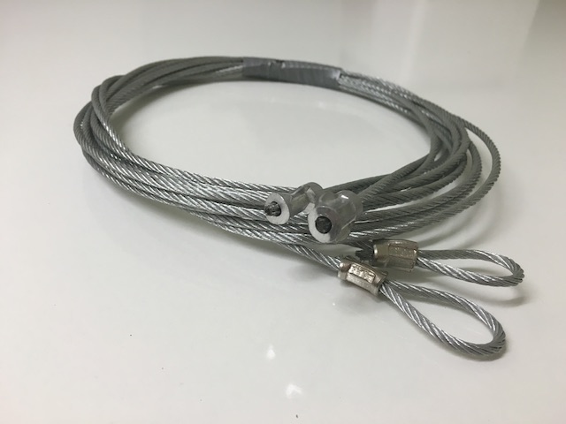 Replacement Sectional Door Tension Cables Set (New) 2400mm